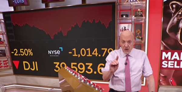 美国消费者新闻与商业频道(CNBC)市场评论员吉姆·克莱默(Jim Cramer) 视频截图