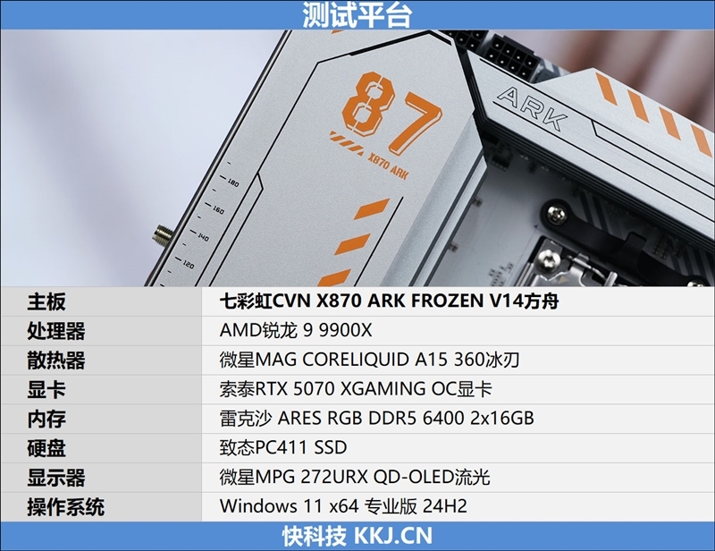 七彩虹CVN X870 ARK FROZEN V14方舟主板评测: 5G网卡+高频内存 锐龙9000舰队新旗舰