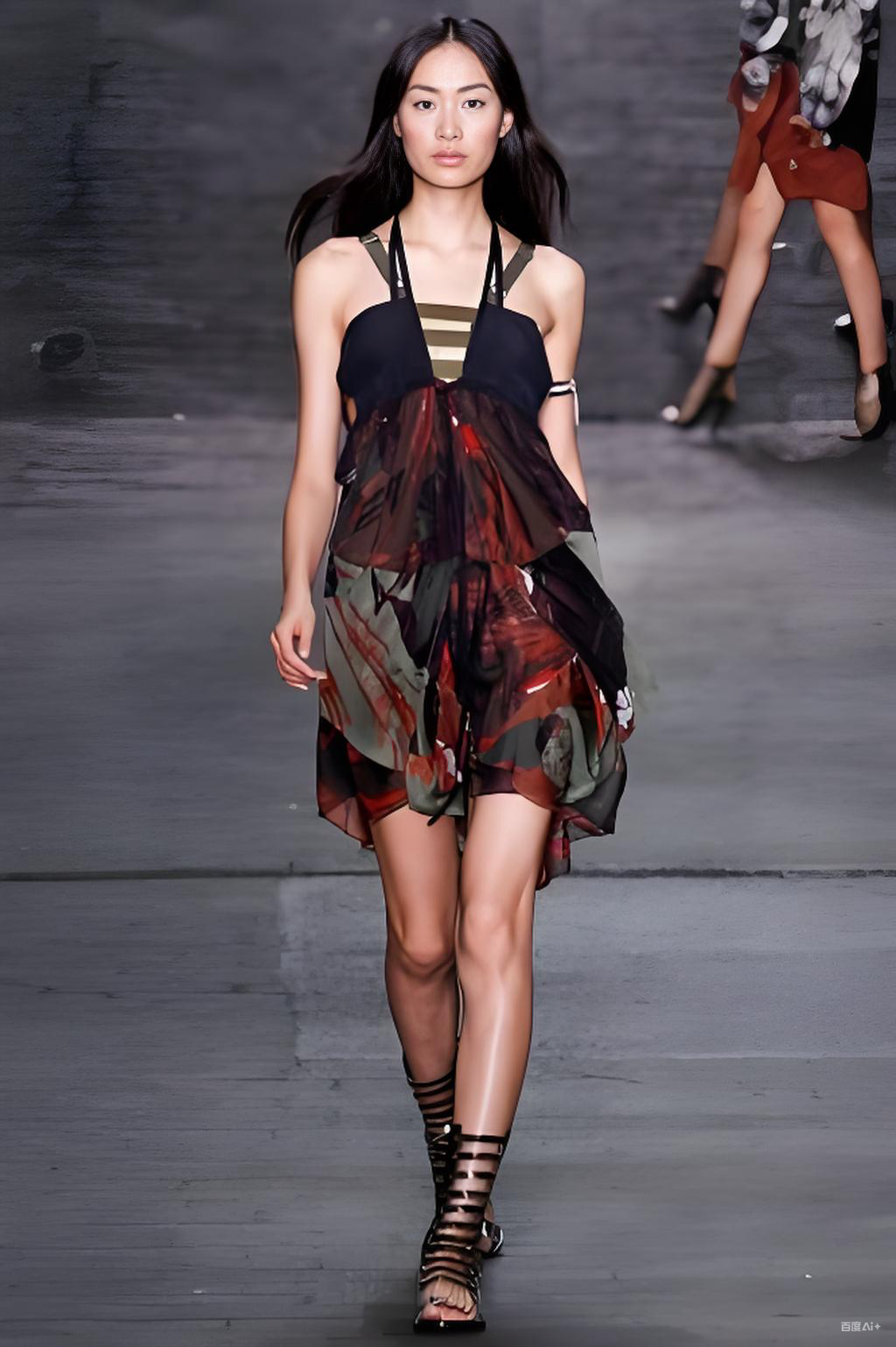 秦舒培在纽约时装周走秀