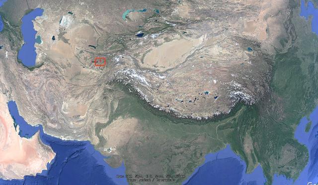 图:艾尼空军基地的位置