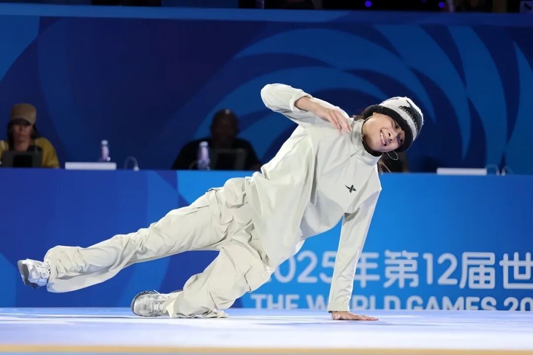 ·2025年,成都世运会比赛中的郭朴。(人民体育)