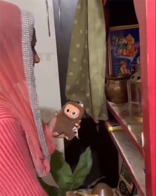 印度女子误将Labubu当神明供奉 网友调侃:Labubu正式封神了!