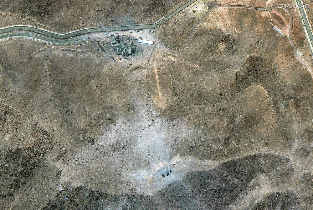 当地时间2025年6月27日,伊朗福尔道燃料浓缩设施卫星图。视觉中国 图