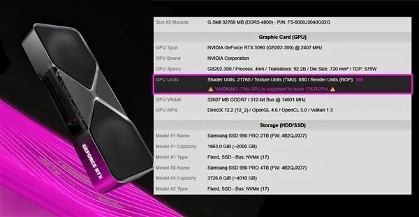 RTX 50系列尴尬丢失8个ROP单位！CPU-Z发出公开告戒