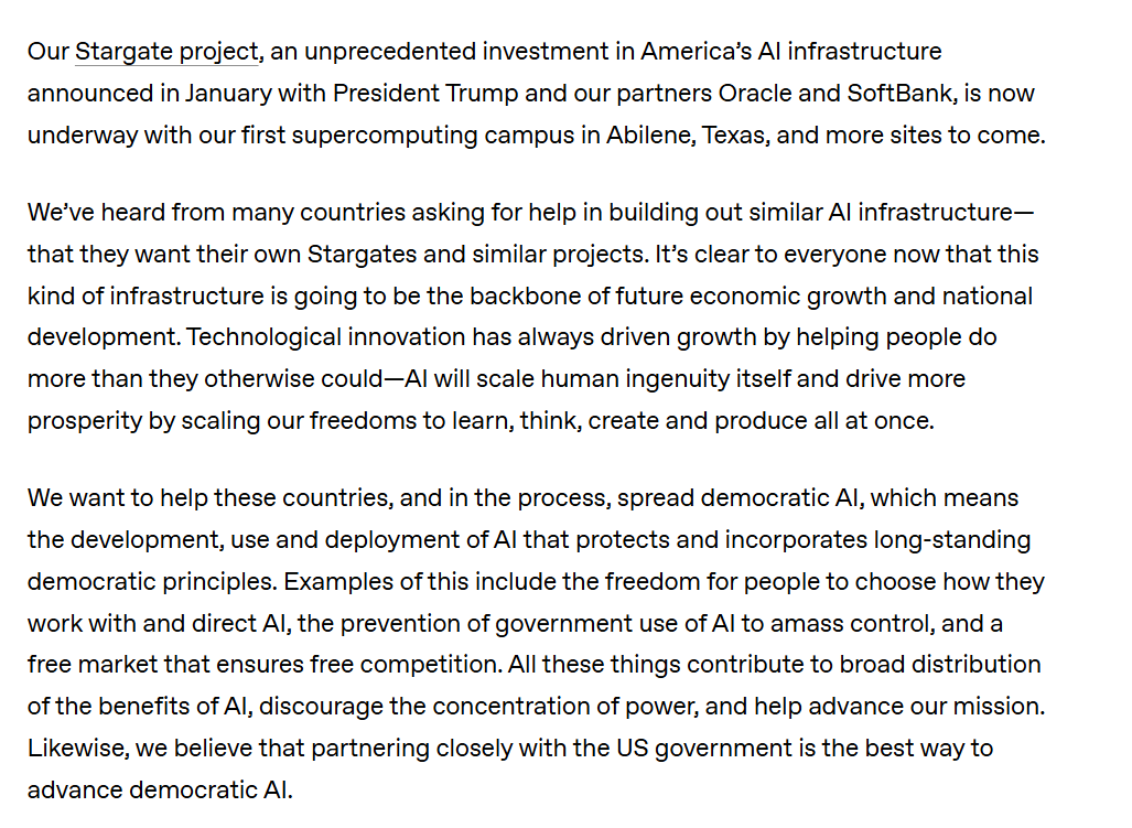 OpenAI野心爆棚!启动全球版“星际之门”,首批10个国家