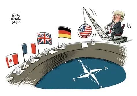 Trump NATO von Schwarwel | Politik Cartoon | TOONPOOL