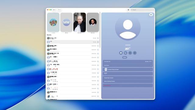 苹果macOS 26 Tahoe扩展电话应用,Mac上可直接接打电话