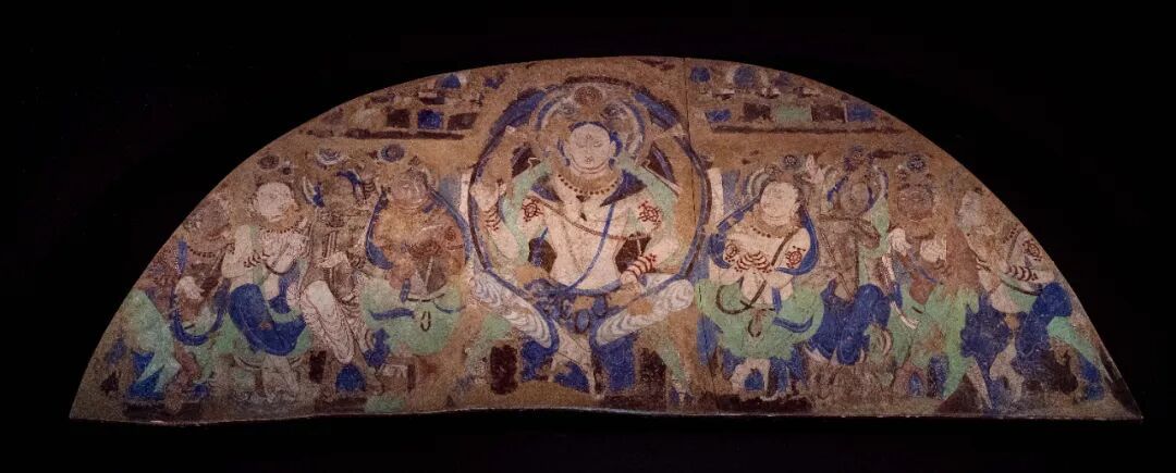 德国柏林亚洲艺术博物馆内的一处克孜尔石窟壁画 图/视觉中国