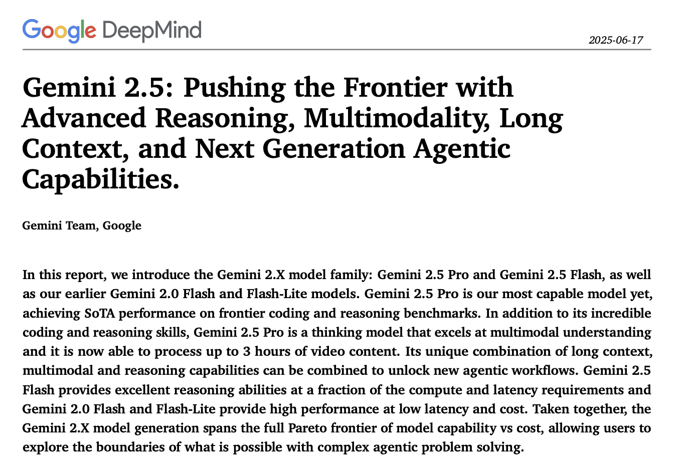谷歌最强大模型终于问世!最快轻量版狂卷性价比,价格杀到0.7元/百万token,技术报告解读