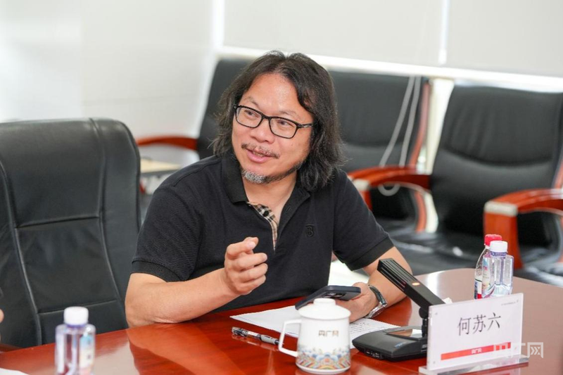 中国传媒大学新闻传播学部副学部长、中国纪录片研究中心主任何苏六（央广网记者王综鹤 摄）