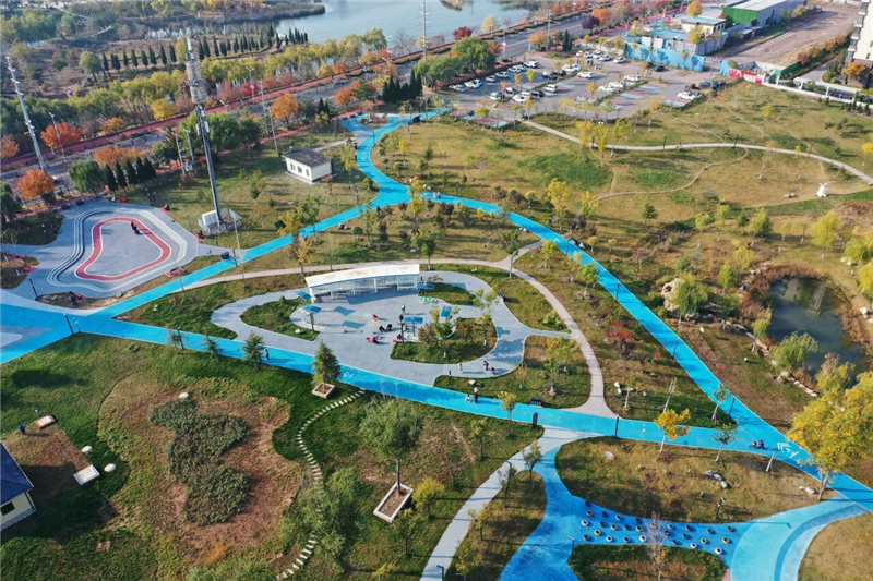 11月3日航拍的悦动公园美景。徐少立摄