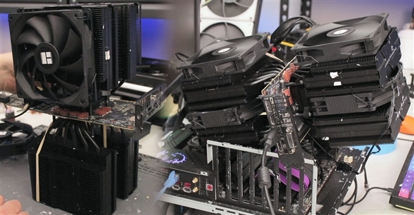RTX 2060装上双CPU塔式散热器：热点温度骤降35&deg;C！