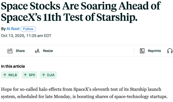 △美国知名财经杂志《巴伦周刊》报道,“星舰”