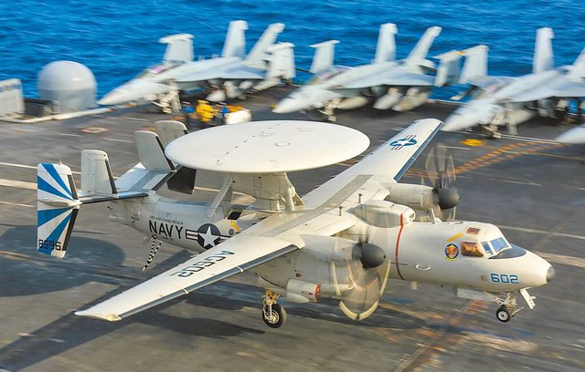 E-2D先进鹰眼预警机。(照片:撷取自美国海军官网)