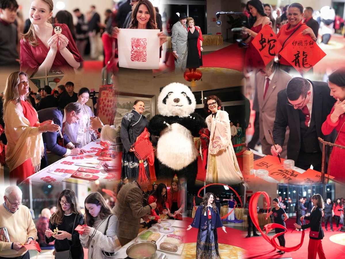 中国驻美国大使馆与当地“使馆体验协会”联合举办“金蛇迎春”春节游园会。