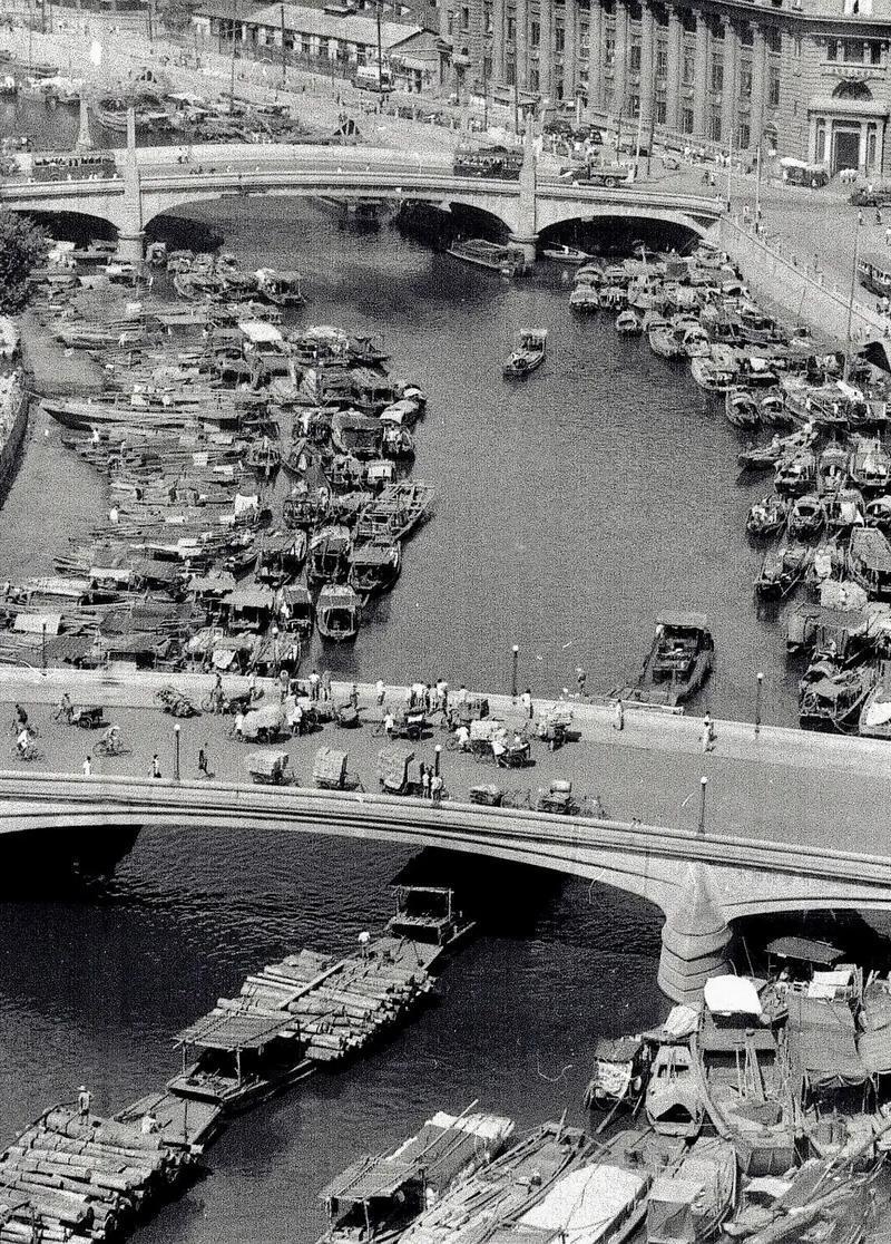 1950年代,上海苏州河。