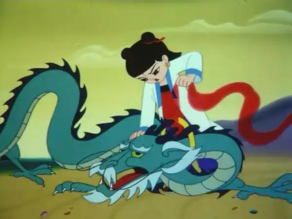 《哪吒闹海》（1979年）中的哪吒。网络图