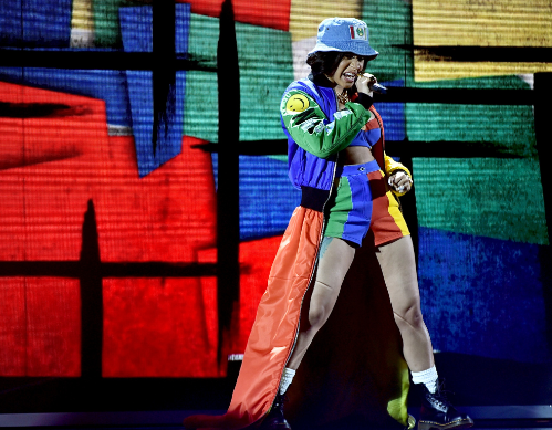 2018年1月 ,Cardi B在纽约麦迪逊广场花园