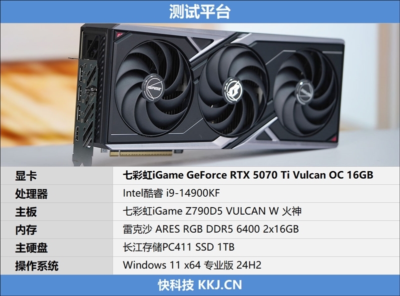 七彩虹iGame RTX 5070 Ti Vulcan OC显卡评测:一键提速降温、磁吸组件玩法多样