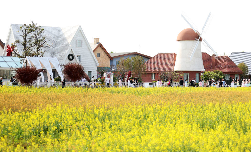 5月4日，游客在山东省临沂市郯城县醉东风乡村艺栈游览。