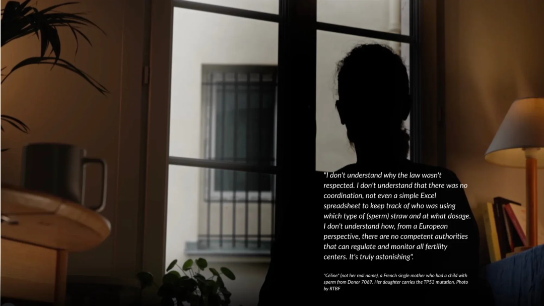 Céline对模糊的精子去向和不规范的监督感到震惊/图源:欧洲广播联盟