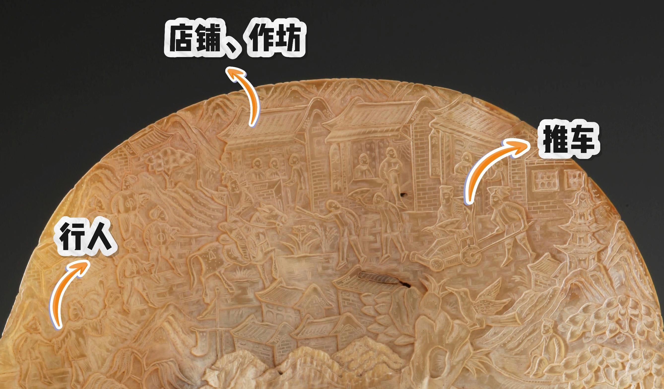 刻在半个贝壳上的“逛街小记”