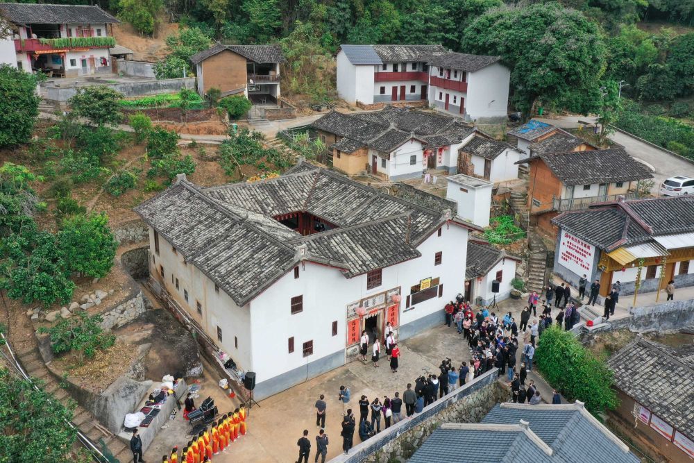 2024年1月9日，在广东梅州大埔县青溪镇拍摄的围屋。