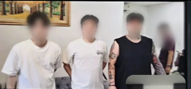 ▲在柬埔寨金边被捕的韩国籍电诈头目