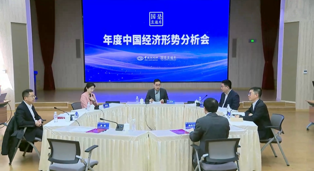 △“年度中国经济形势分析会”直播截图