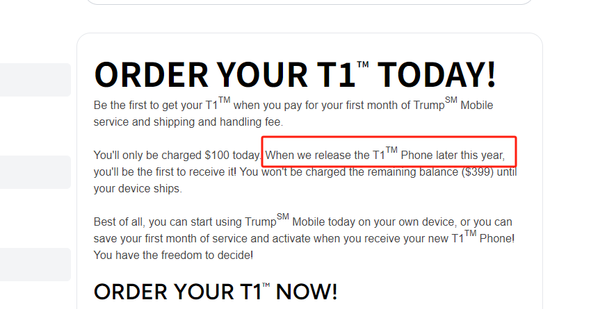 源自Trump Mobile官网