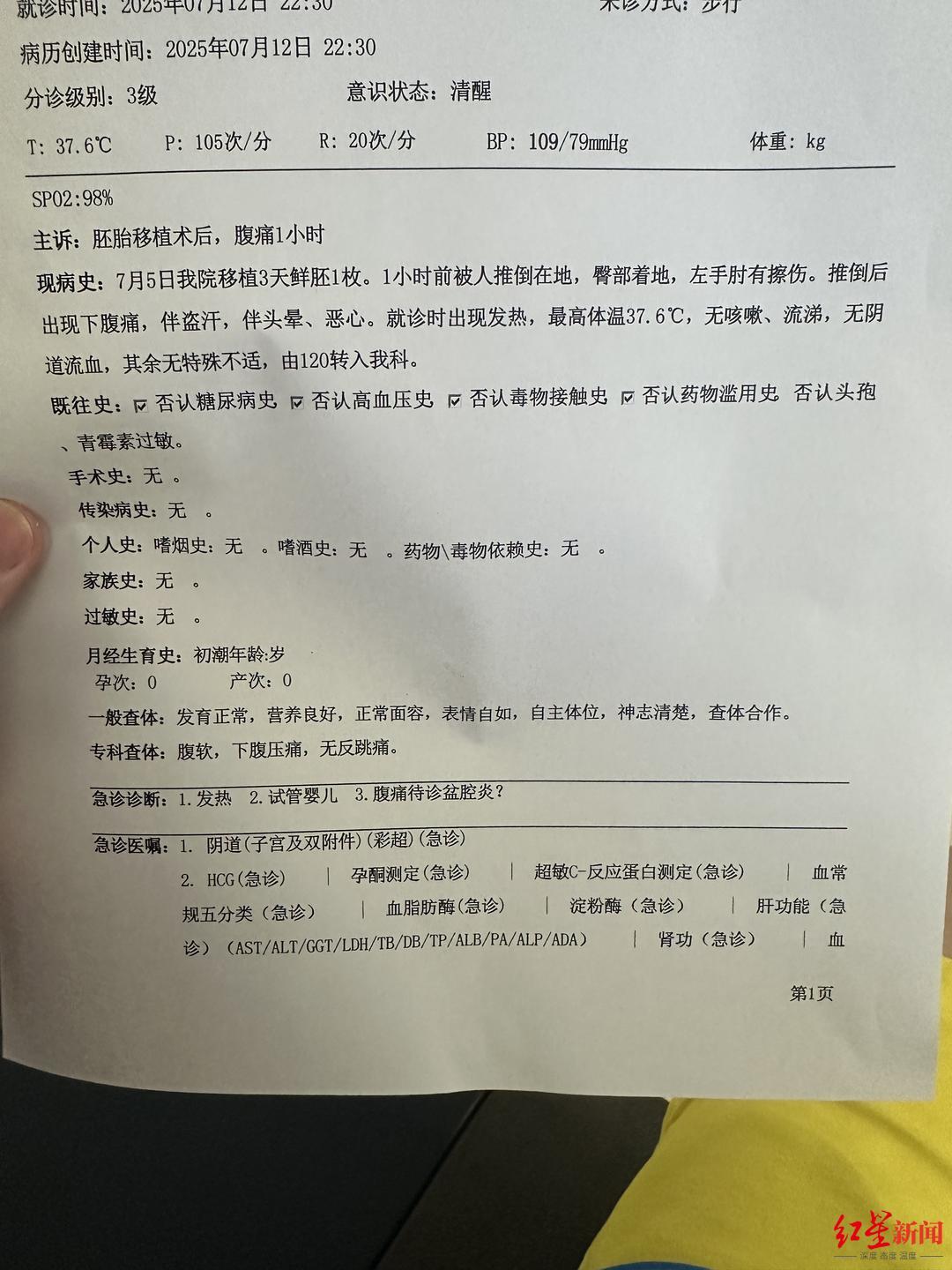 张某的就诊记录