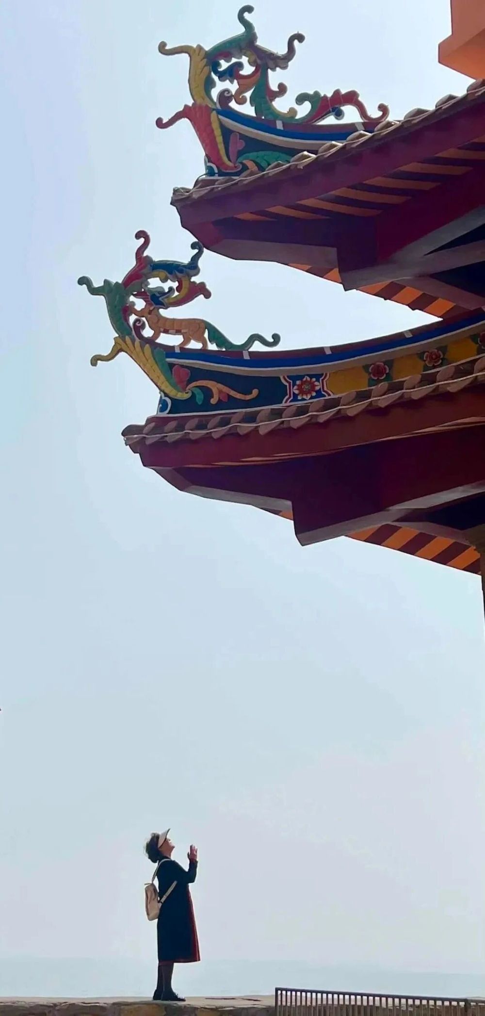 肿瘤切除五年，自驾福建沿海，找了个打卡的角度留念。@彤