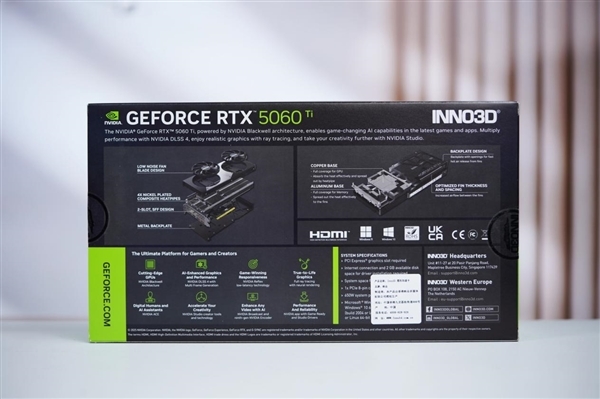 小巧双槽!映众RTX 5060 Ti曜夜16GB显卡图赏