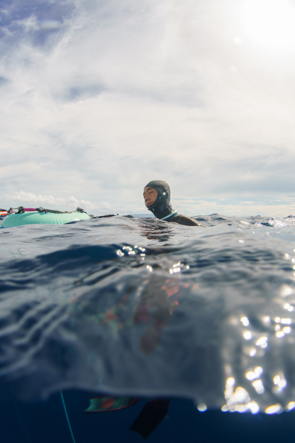 于志瀛参加韩国潜水店举办的比赛期间。