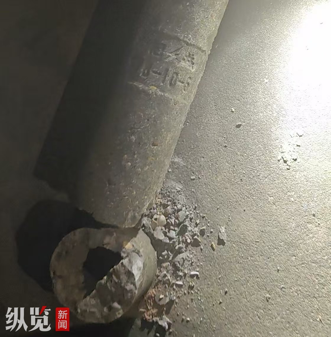 肇事的电线杆。（来源/受访者供图）