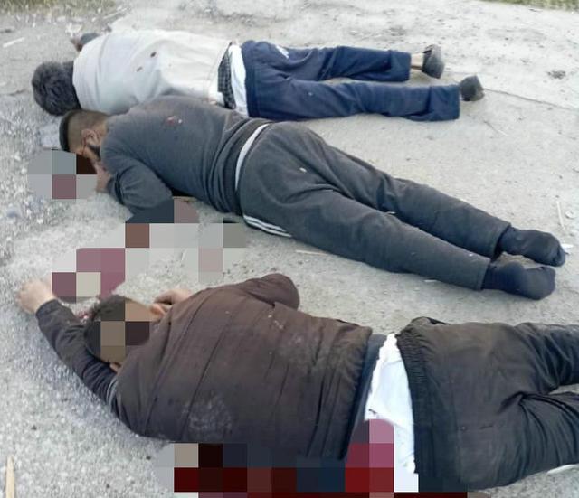 (被行刑式处决的阿拉维派平民)