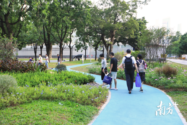 拆围透绿,打开天体街角空间。