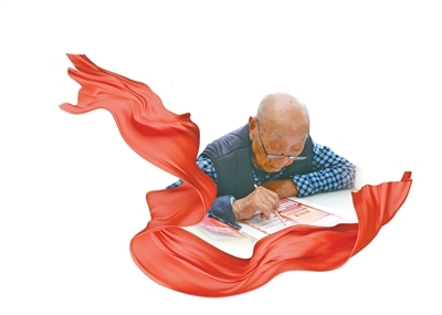 马章锁在学习。以上图片均为本报记者张文摄