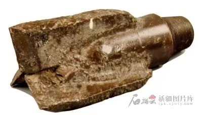 克拉玛依一号井使用的三刮刀钻头。克拉玛依市文博院供图