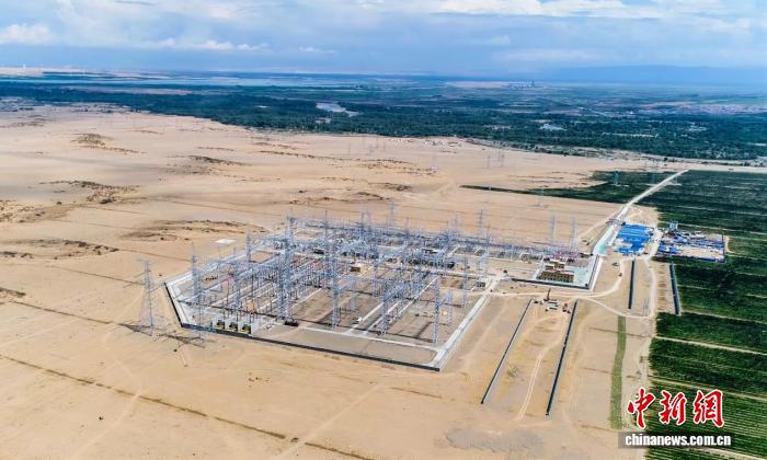 喀纳斯750千伏变电站航拍。(资料图)李建彬 摄