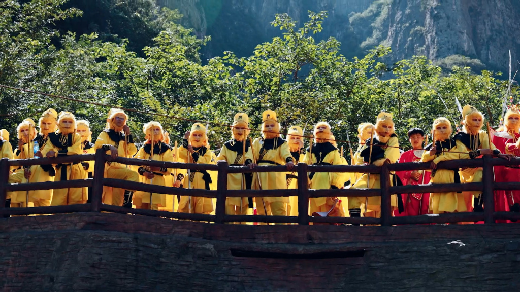 在河南济源举办的大圣文化周上,装扮成孙悟空的人。受访者供图