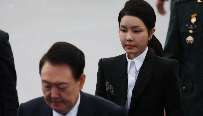 韩国前总统尹锡悦与其夫人金建希 资料图片