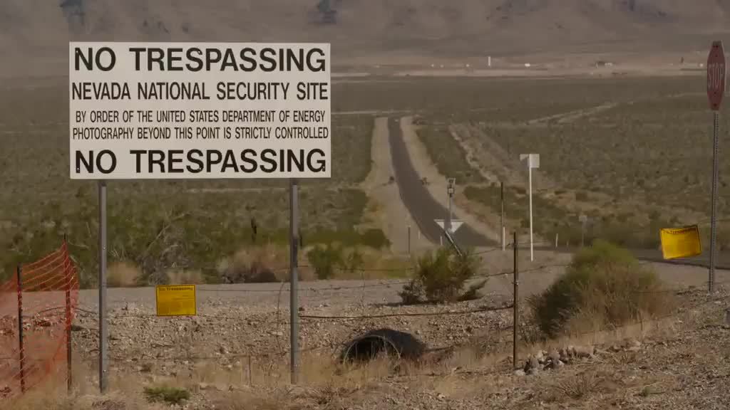 该试验区边界上的标牌