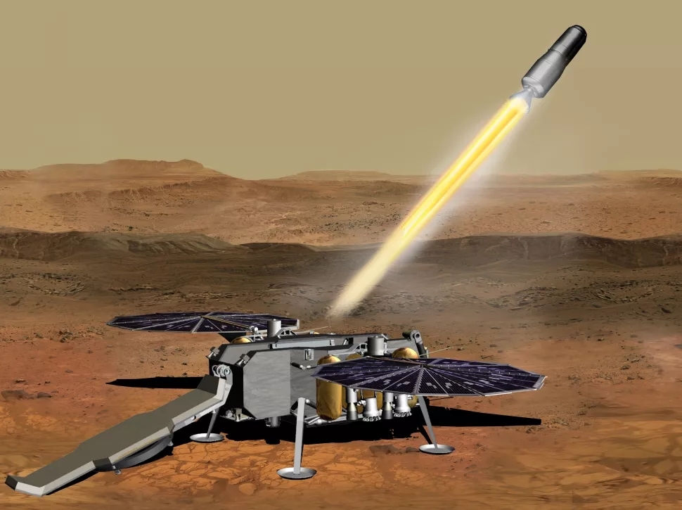 NAS-ESA火星取样返回上升器从火星起飞 NASA