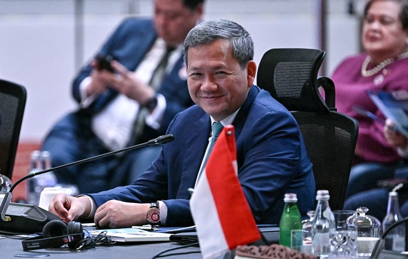 10月28日,马来西亚吉隆坡,柬埔寨首相洪玛奈出席第47届东盟峰会期间举行的东盟-新西兰纪念峰会。 IC Photo