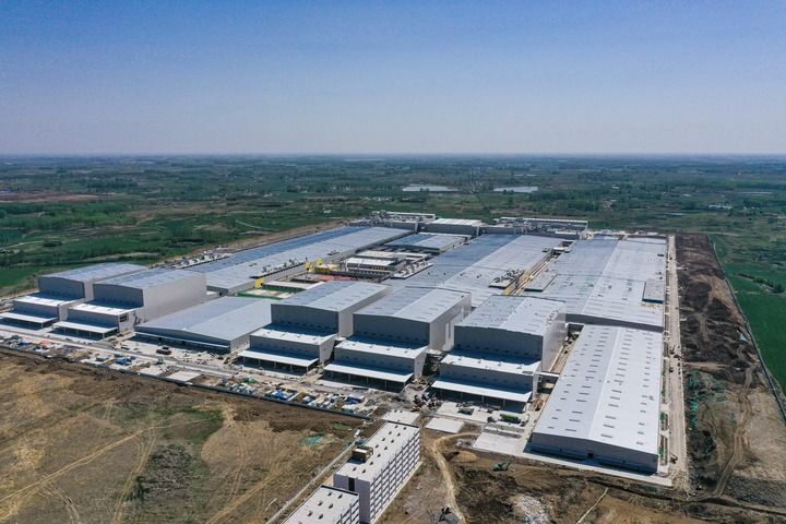 这是4月14日在安徽合肥长丰县拍摄的佳通轮胎项目（无人机照片）。新华社发（孔根龙 摄）