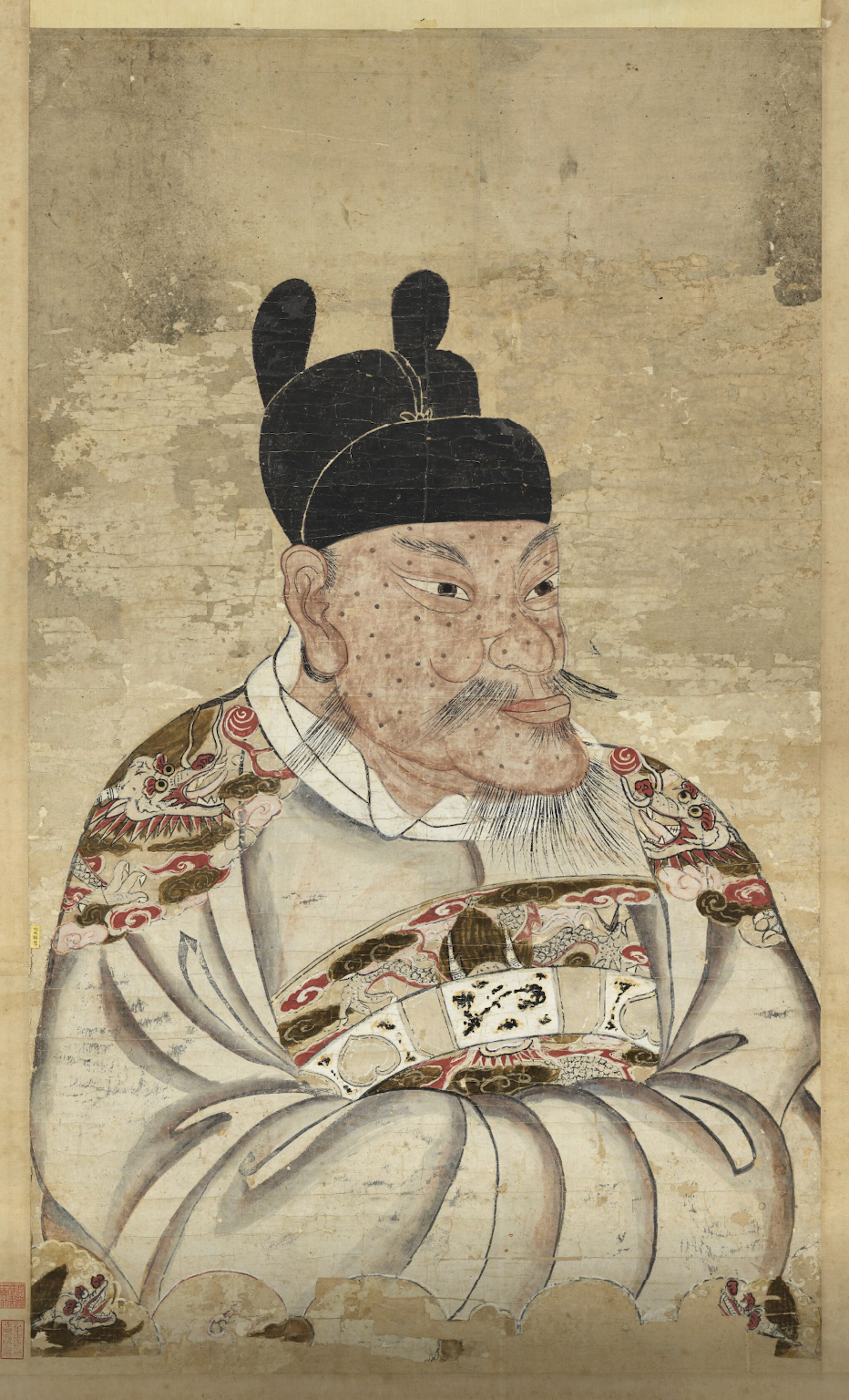 台北故宫博物院藏明太祖半身像 佚名 明代