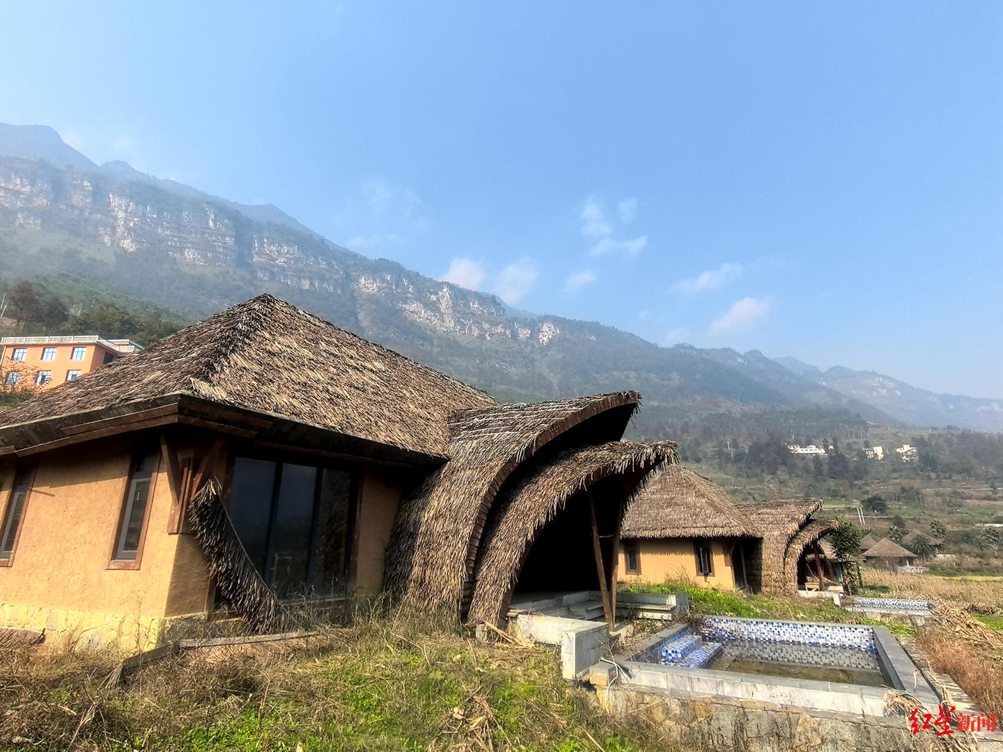 ▲稻田精品民宿的局部建筑