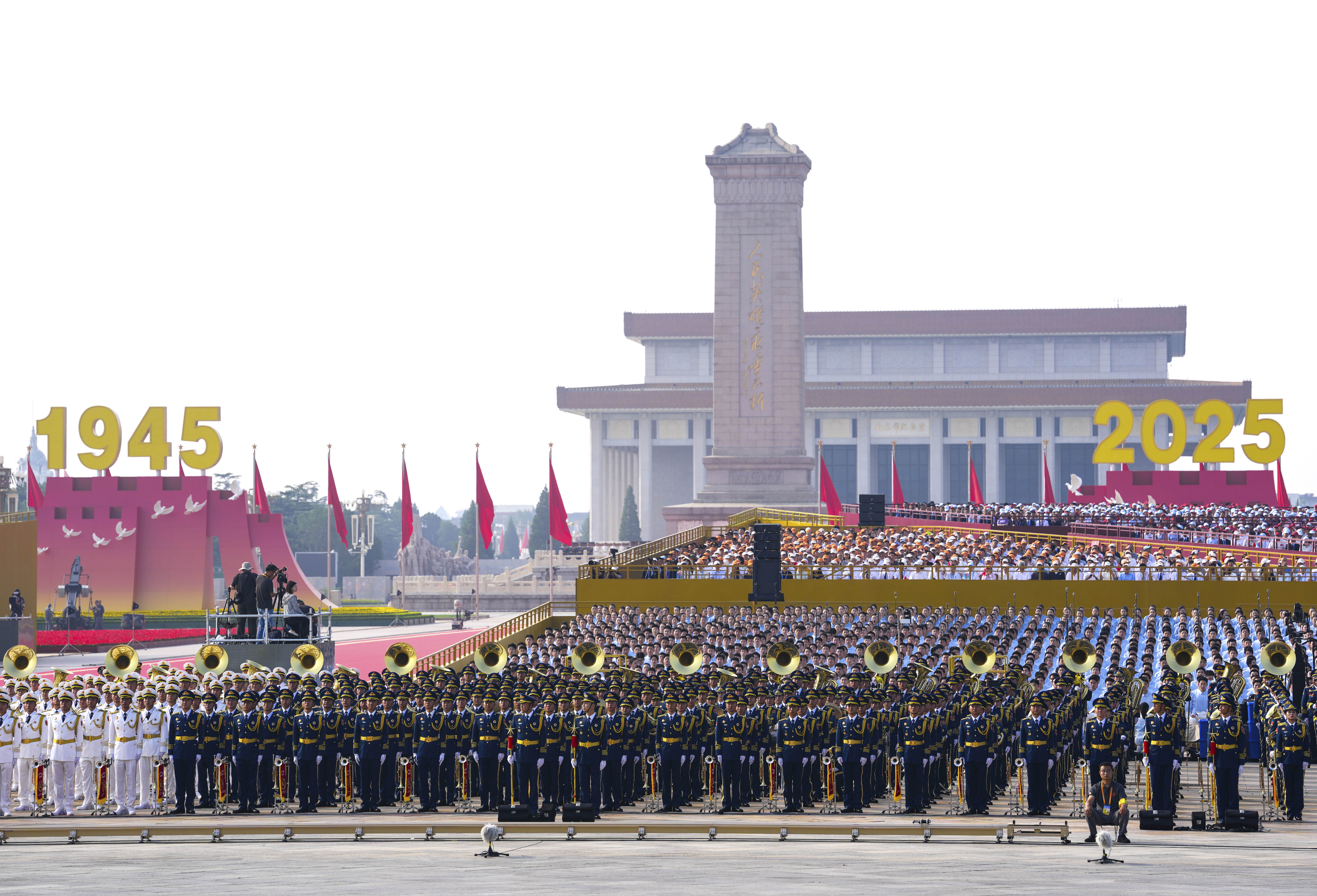 9月3日,纪念中国人民抗日战争暨世界反法西斯战争胜利80周年大会在北京隆重举行。新华社记者 鞠焕宗 摄