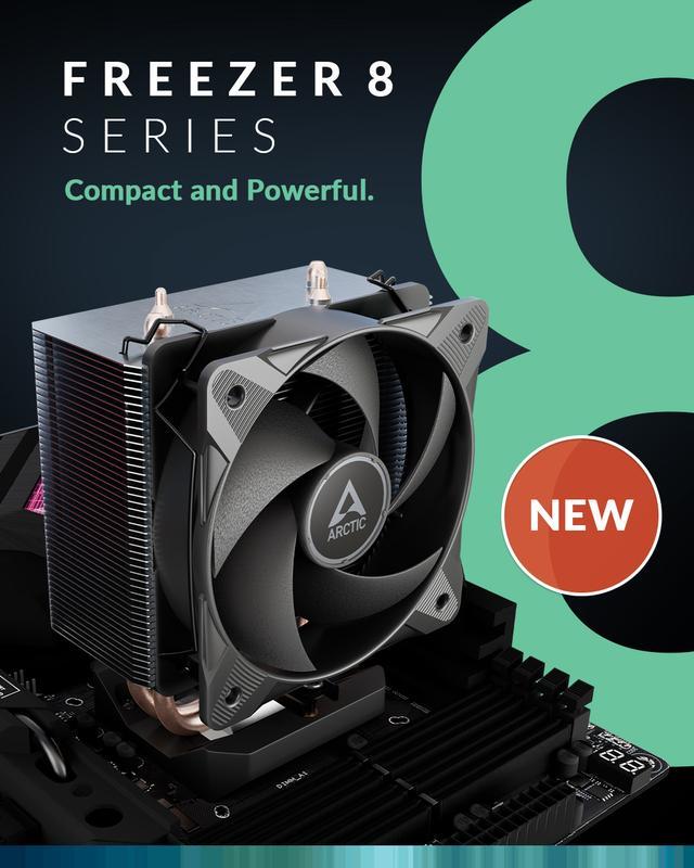 Arctic推出Freezer8紧凑塔式风冷:双热管 136mm高